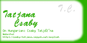 tatjana csaby business card